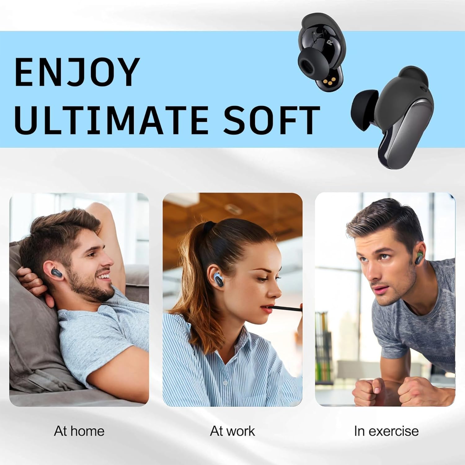 Adhiper Replacement QC Ultra Noise-Cancelling Eartips Compat... - Image 5