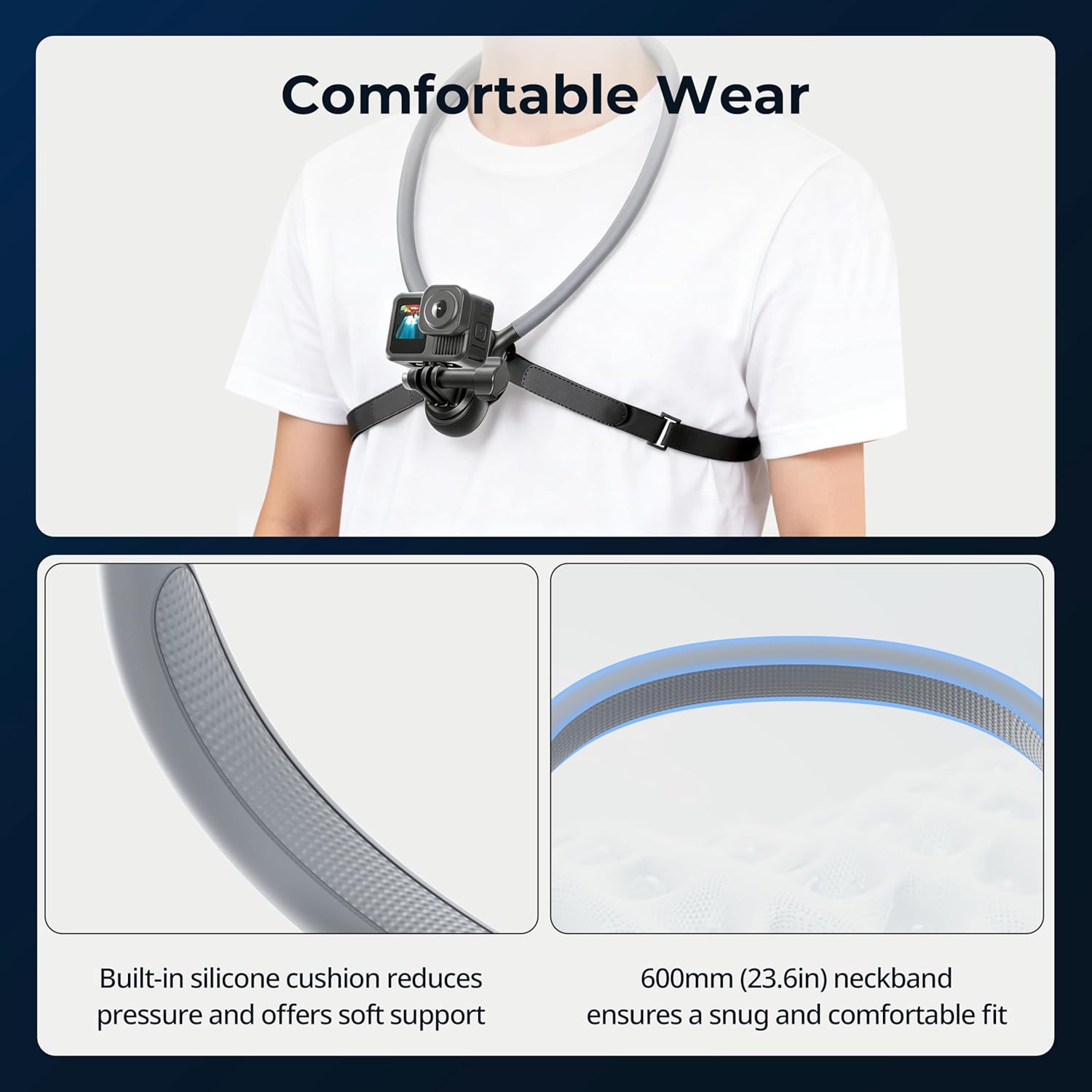 SMALLRIG Neck Mount with Chest Strap for Action Cameras, wit... - Image 5