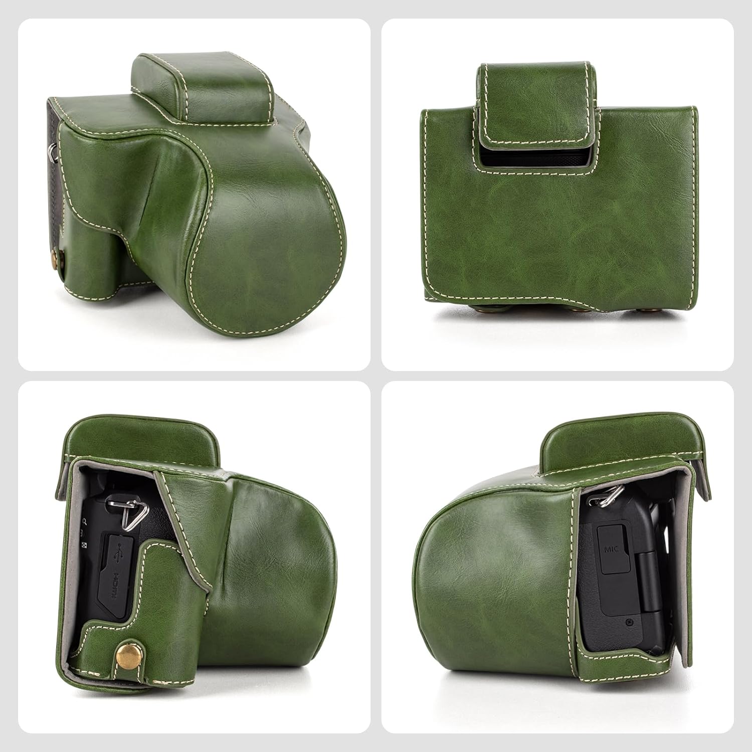 MUZIRI KINOKOO EOS R50 R100 Camera Case, Retro PU Leather Pr... - Image 5