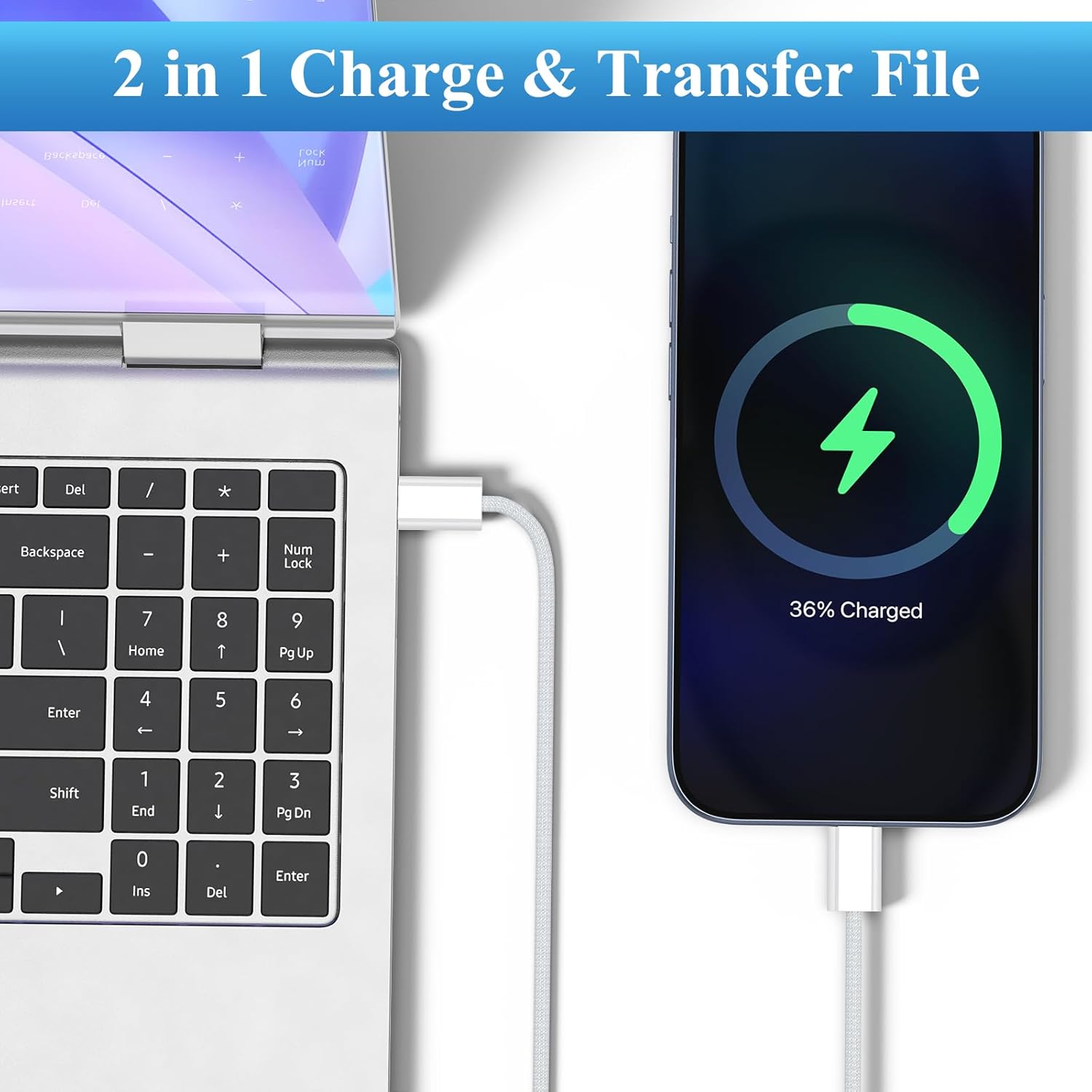 Oumida USB C Cable for AirPods 4 Charger Cable 1M/2Pack, USB... - Image 5