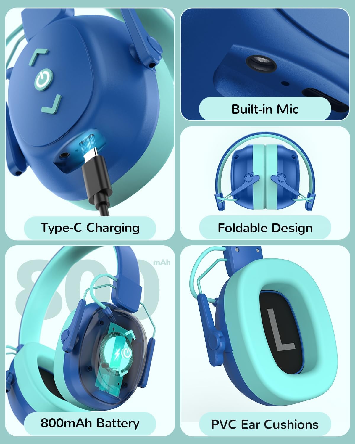 Sensory Headphones for Autism Kids Aldult, Foldable Sound Pr... - Image 9