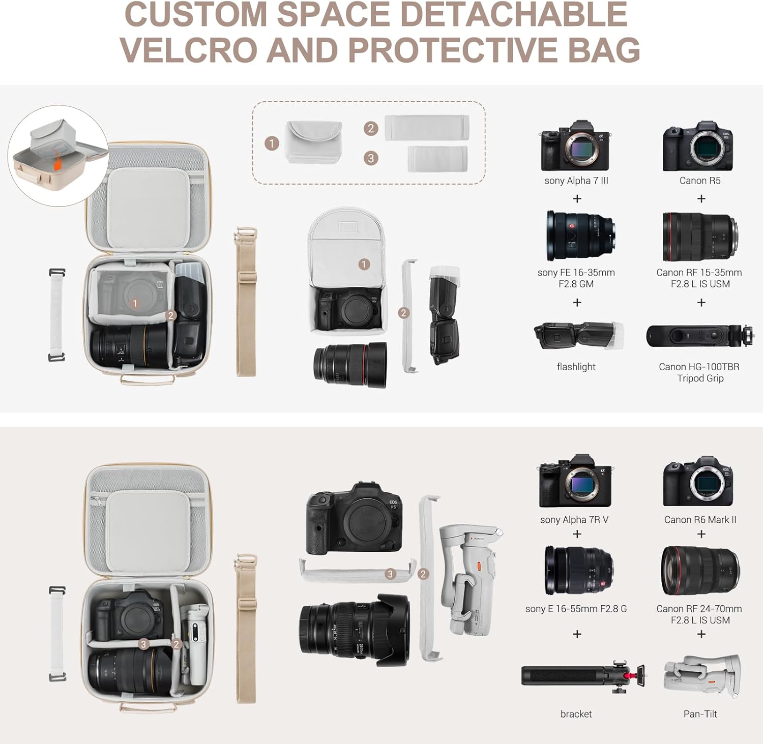Camera Case Compatible with Canon EOS Rebel T7/R50/R6 Mark I... - Image 5