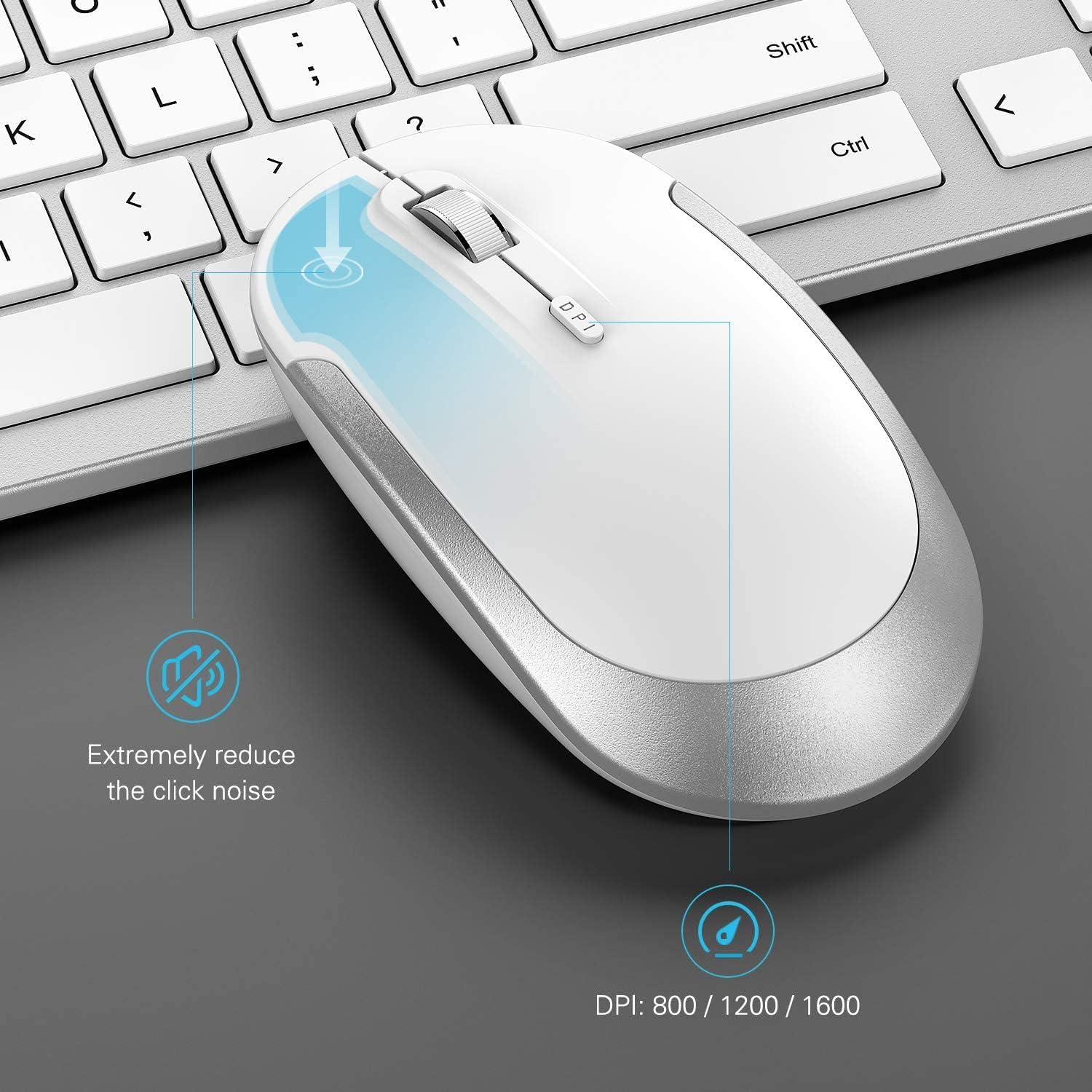 seenda Wireless Keyboard and Mouse Set, SK38 Ultra Slim Quie... - Image 7