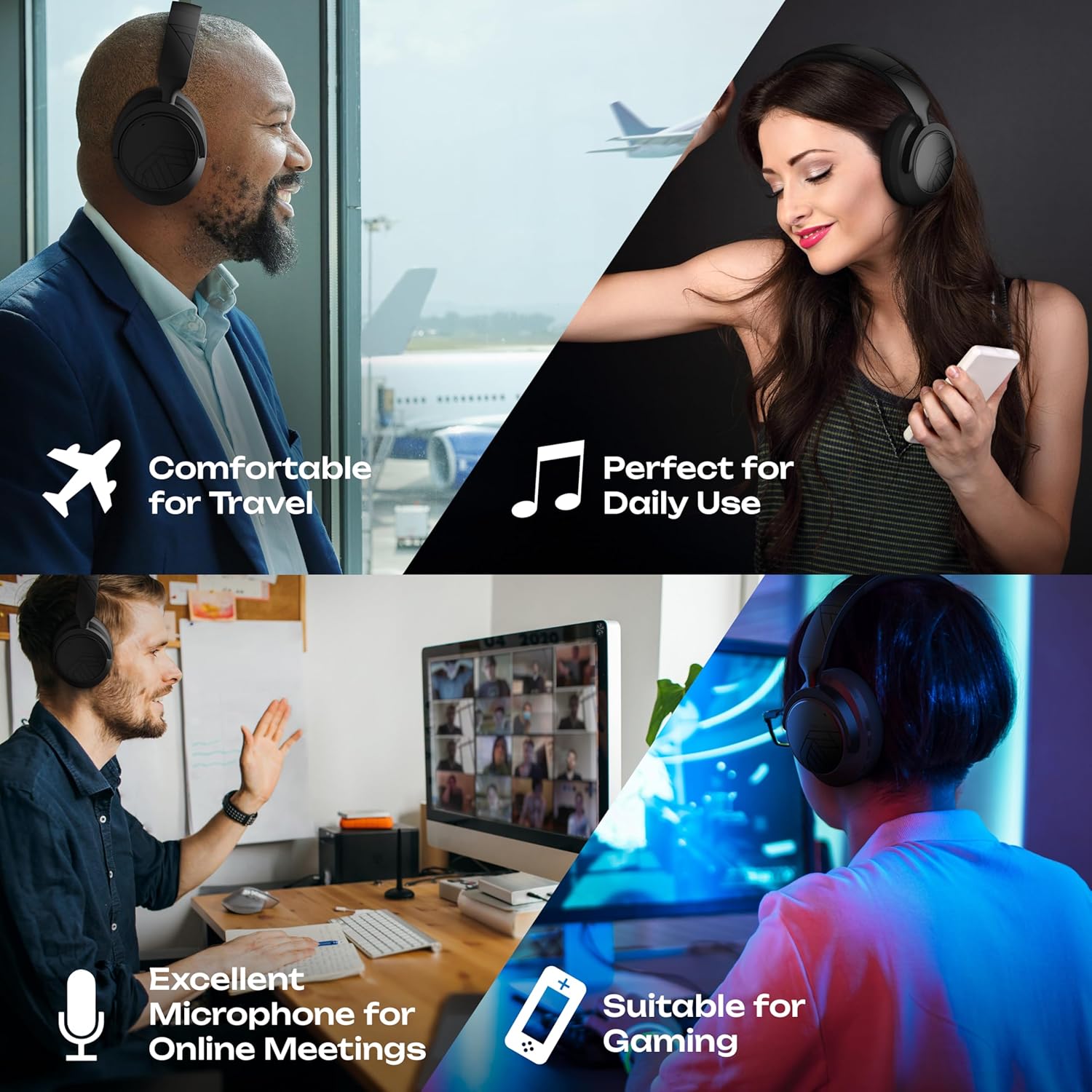 PowerLocus Active Noise Cancelling, 70 Hours Playtime Over E... - Image 8