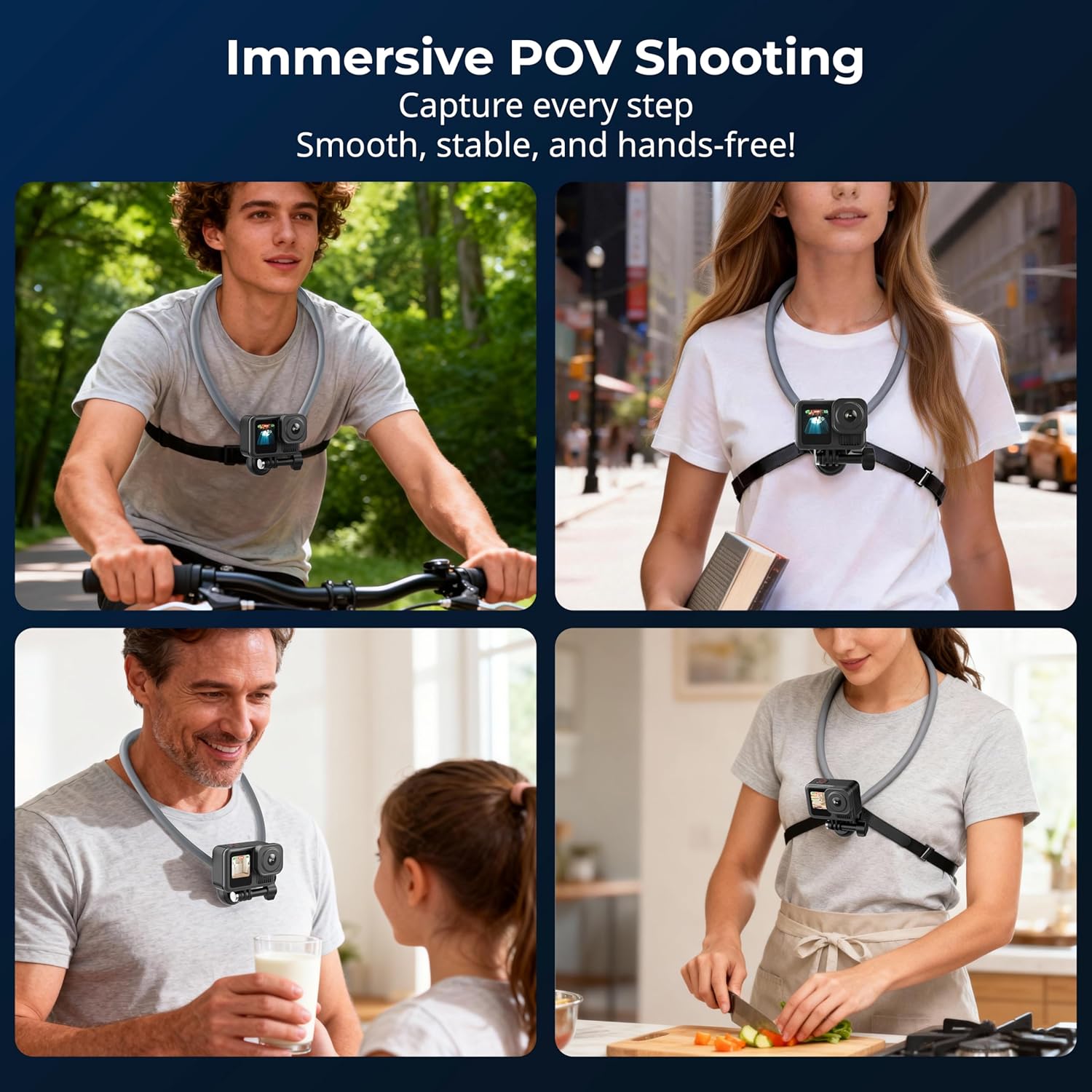 SMALLRIG Neck Mount with Chest Strap for Action Cameras, wit... - Image 2