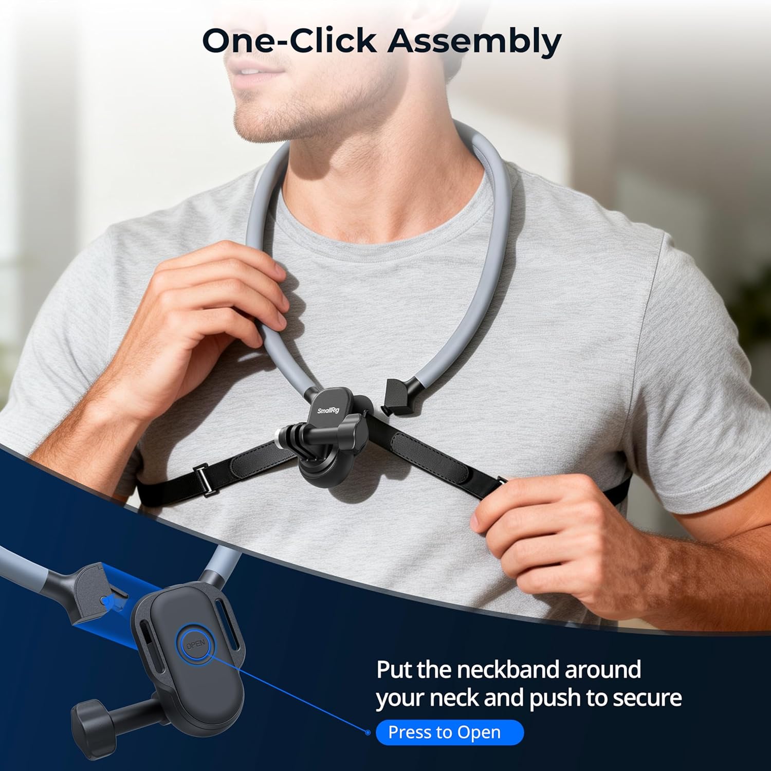 SMALLRIG Neck Mount with Chest Strap for Action Cameras, wit... - Image 3