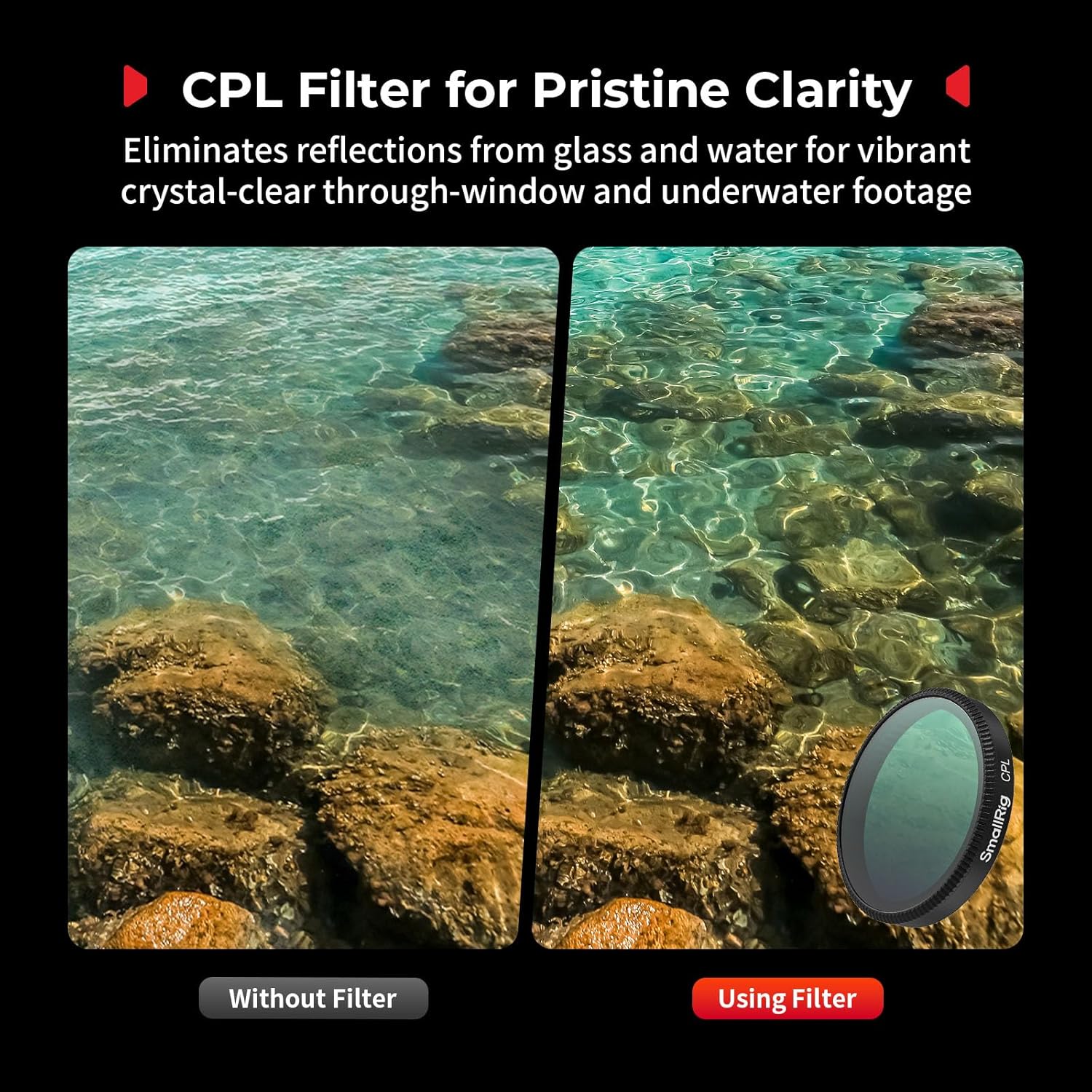 SMALLRIG ND Filter Kit for DJI Osmo Action 6, 5 Pack CPL ND8... - Image 4