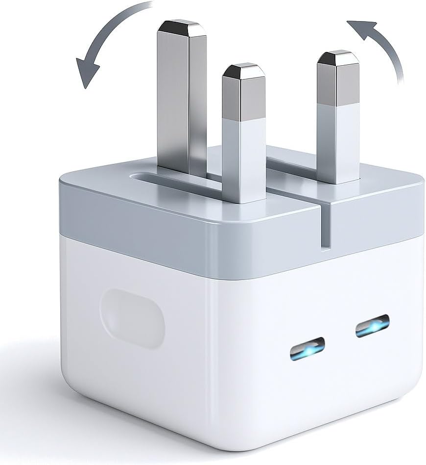 Dual USB C Plug UK, 50W Fast Charger Plug For iPhone 15 14 1... - Image 2