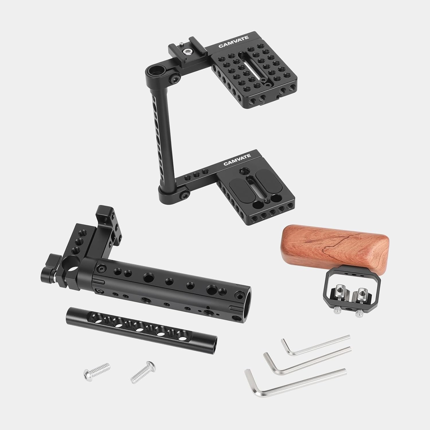 CAMVATE DSLR Camera Cage Top Handle Wood Grip for Canon Niko... - Image 9