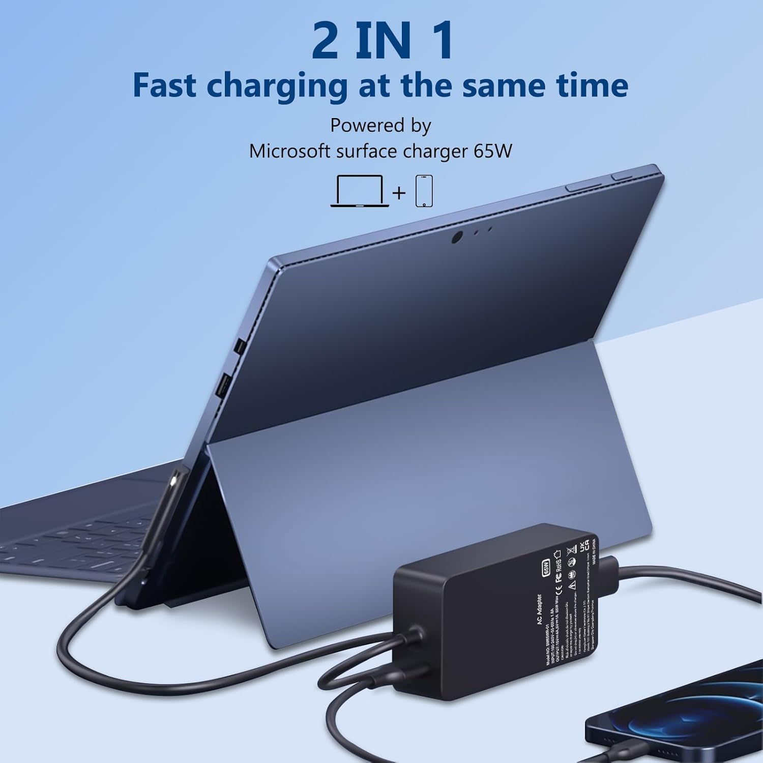 65W Laptop Charger Replacement Compatible with Microsoft Sur... - Image 5