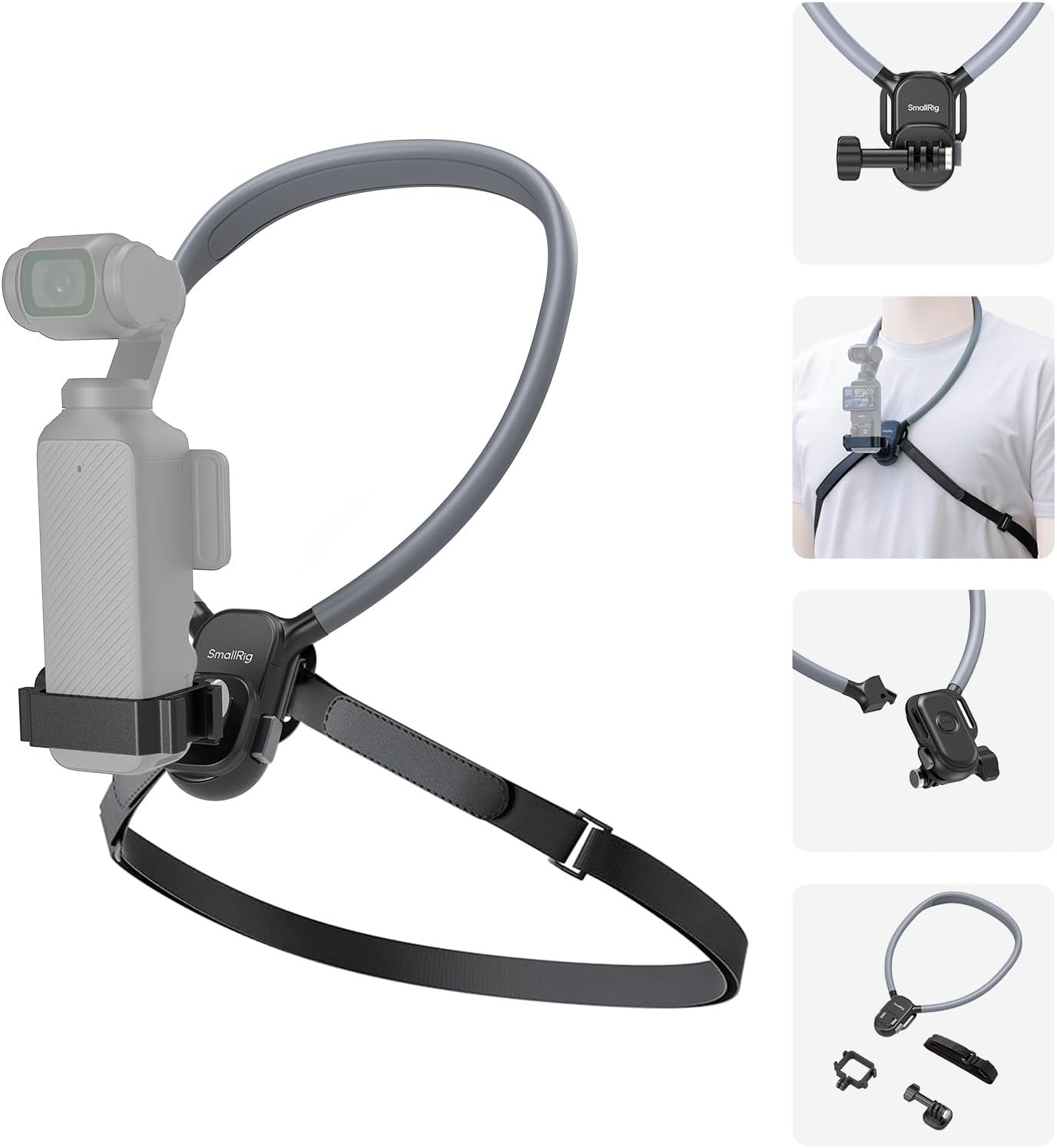 SMALLRIG Magnetic Neck Mount with Chest Strap for Action Cam...