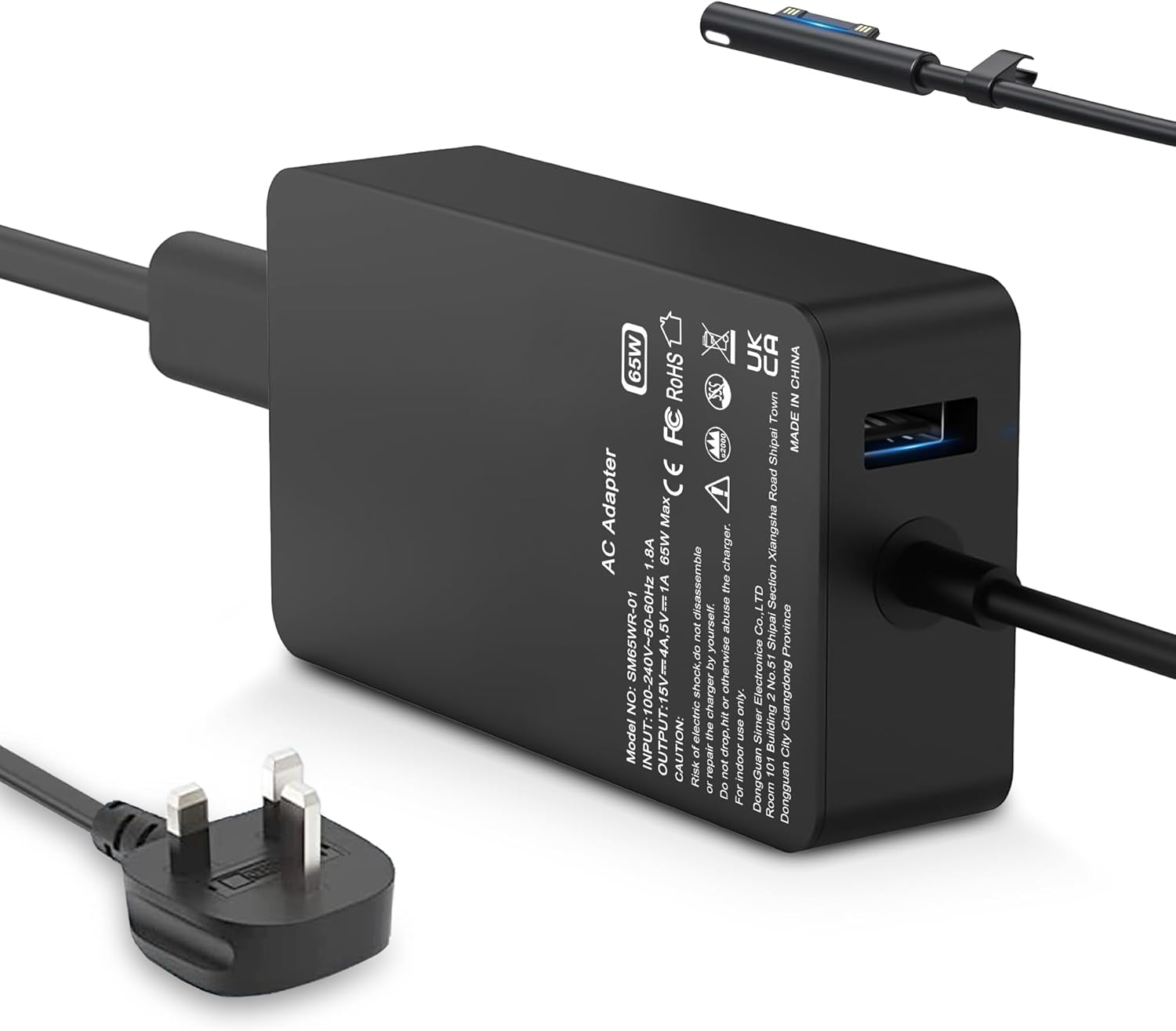 65W Laptop Charger Replacement Compatible with Microsoft Sur... - Image 2