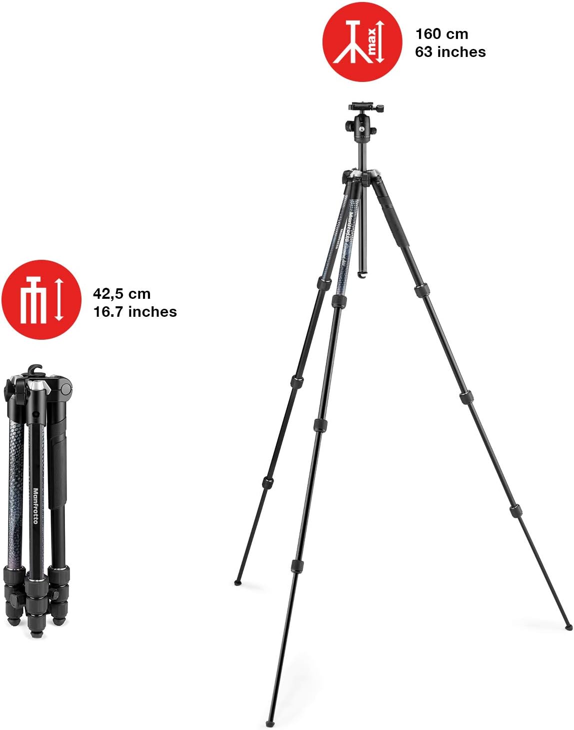 Manfrotto Element MII Camera Tripod, Travel Tripod in Alumin... - Image 4