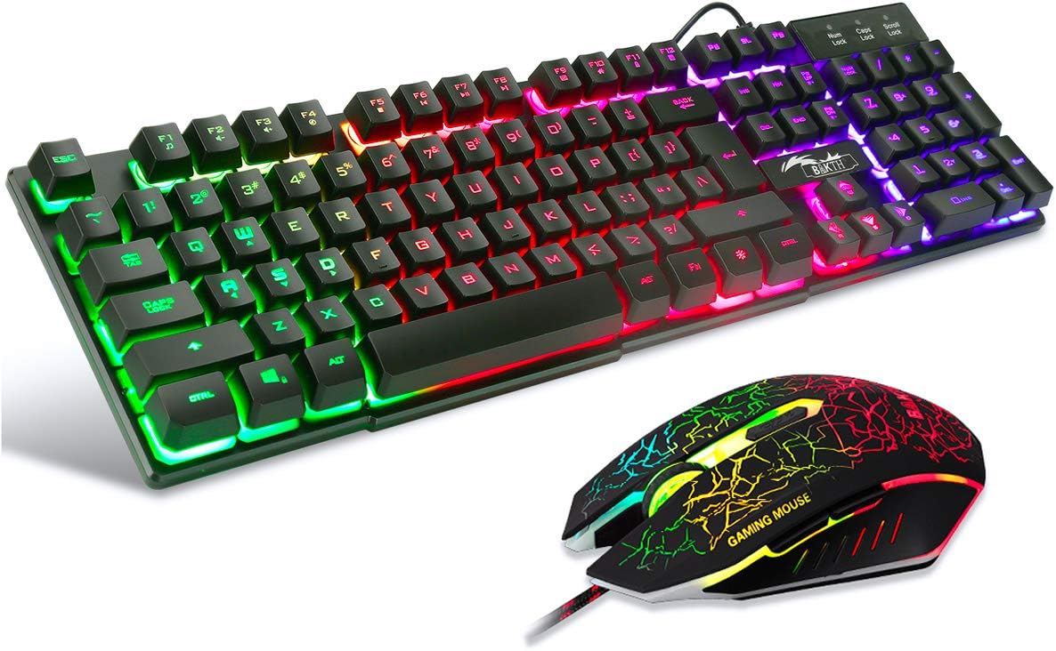 BAKTH Multiple Color Rainbow LED Backlit Mechanical Feeling ... - Image 2