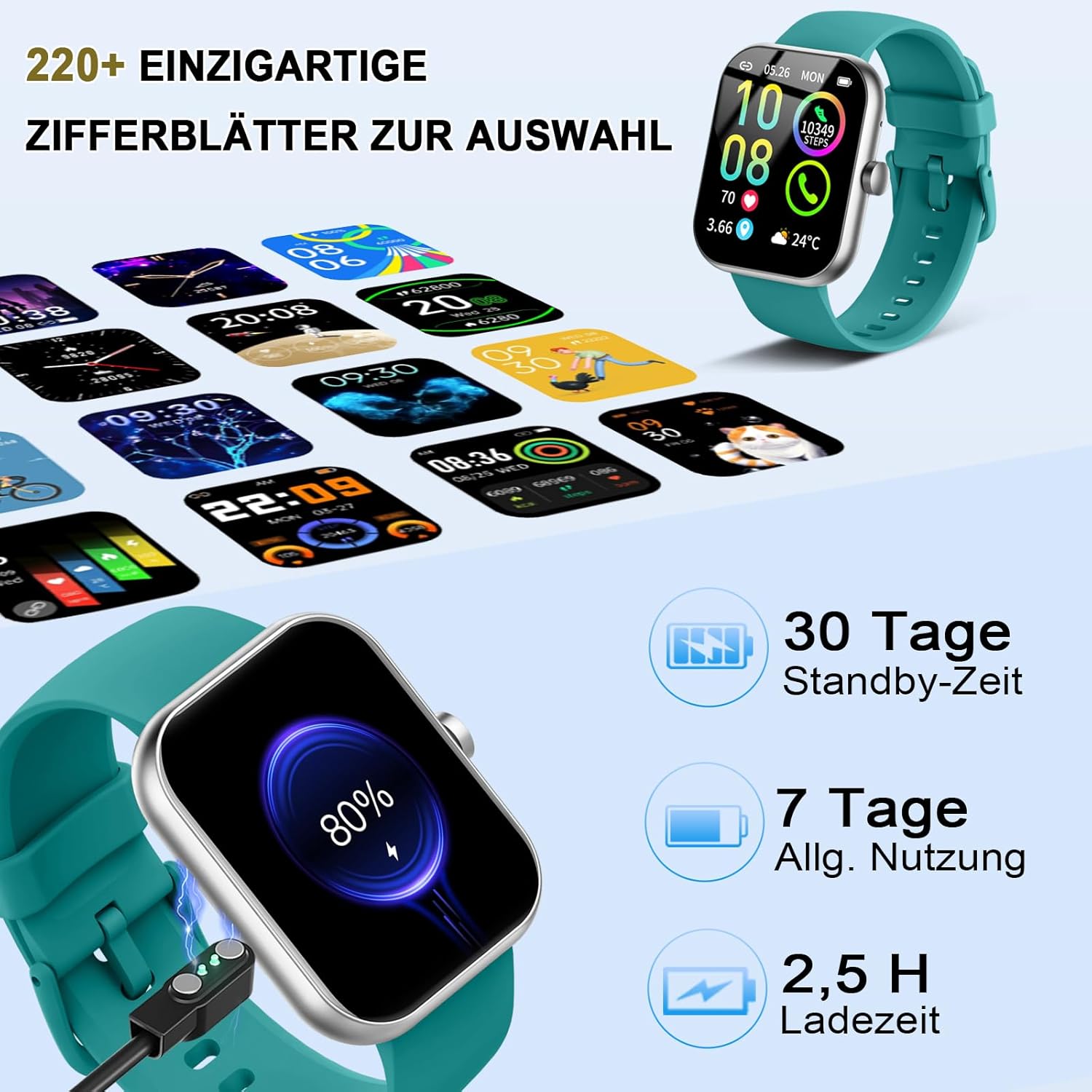Smart Watch for Men Women, 1.96" Smartwatch Answer/Make Call... - Image 5
