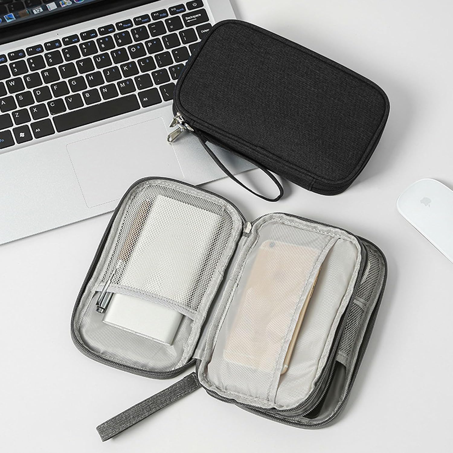 Portable Cable Organiser Bag Travel Organiser Double-Layer C... - Image 8