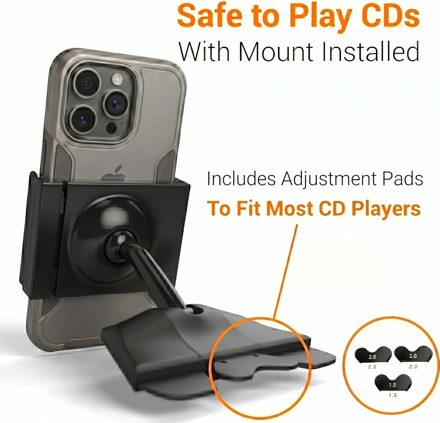 CD Slot Car Phone Holder, Secure Sat Nav Cradle for Daily Co... - Image 4