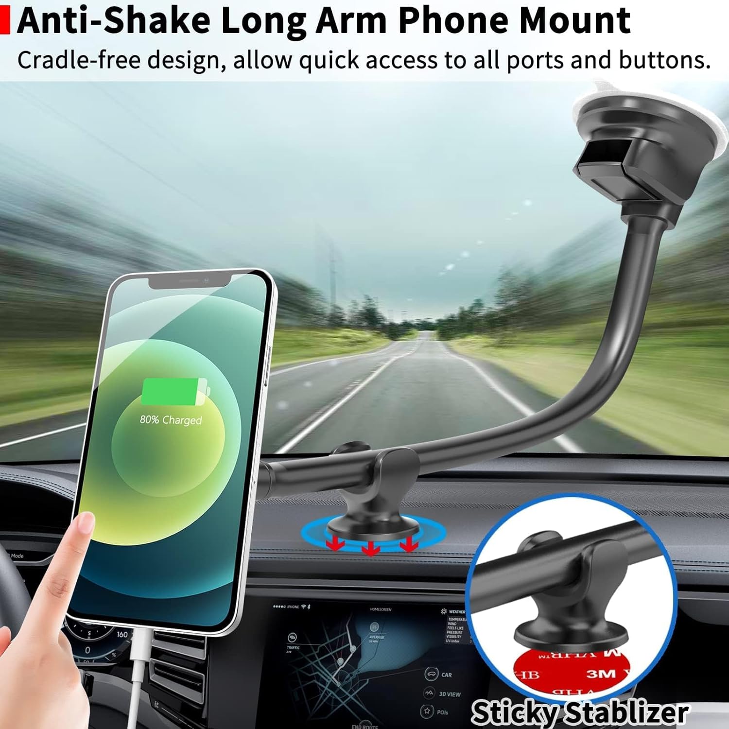 APPS2Car Magnetic Phone Car Mount,Phone Holder for Cars,Magn... - Image 3