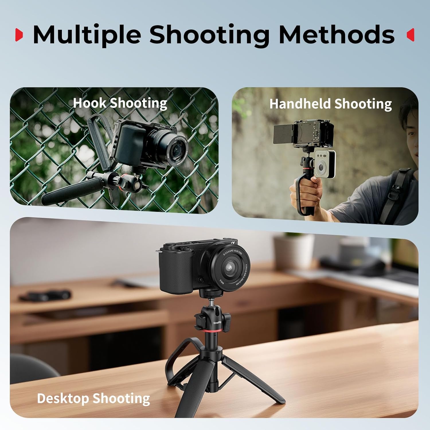 SMALLRIG Portable Mini Desktop Tripod, Tabletop Tripod in Ca... - Image 8
