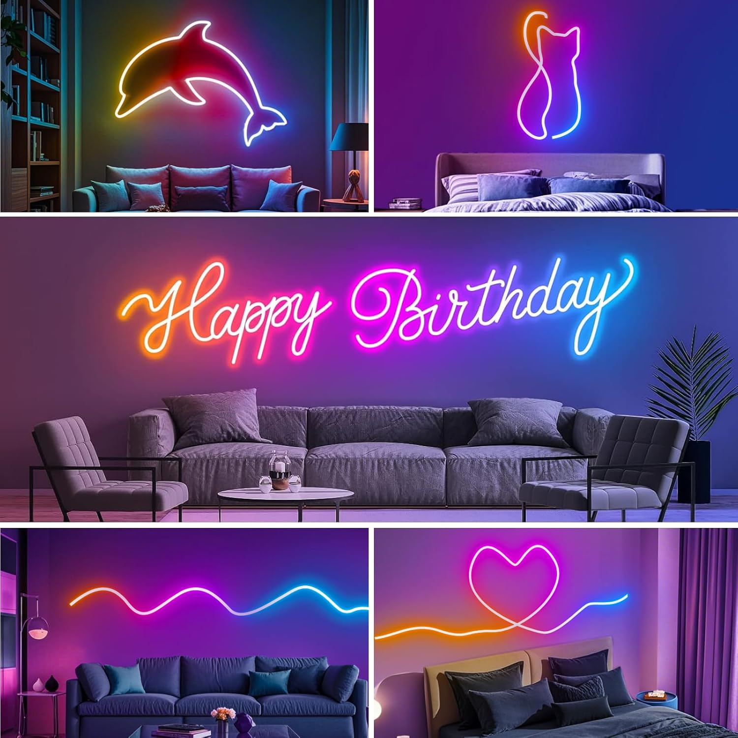 Led Rope Lights,10M RGB LED Neon Rope Lights Control with Re... - Image 6