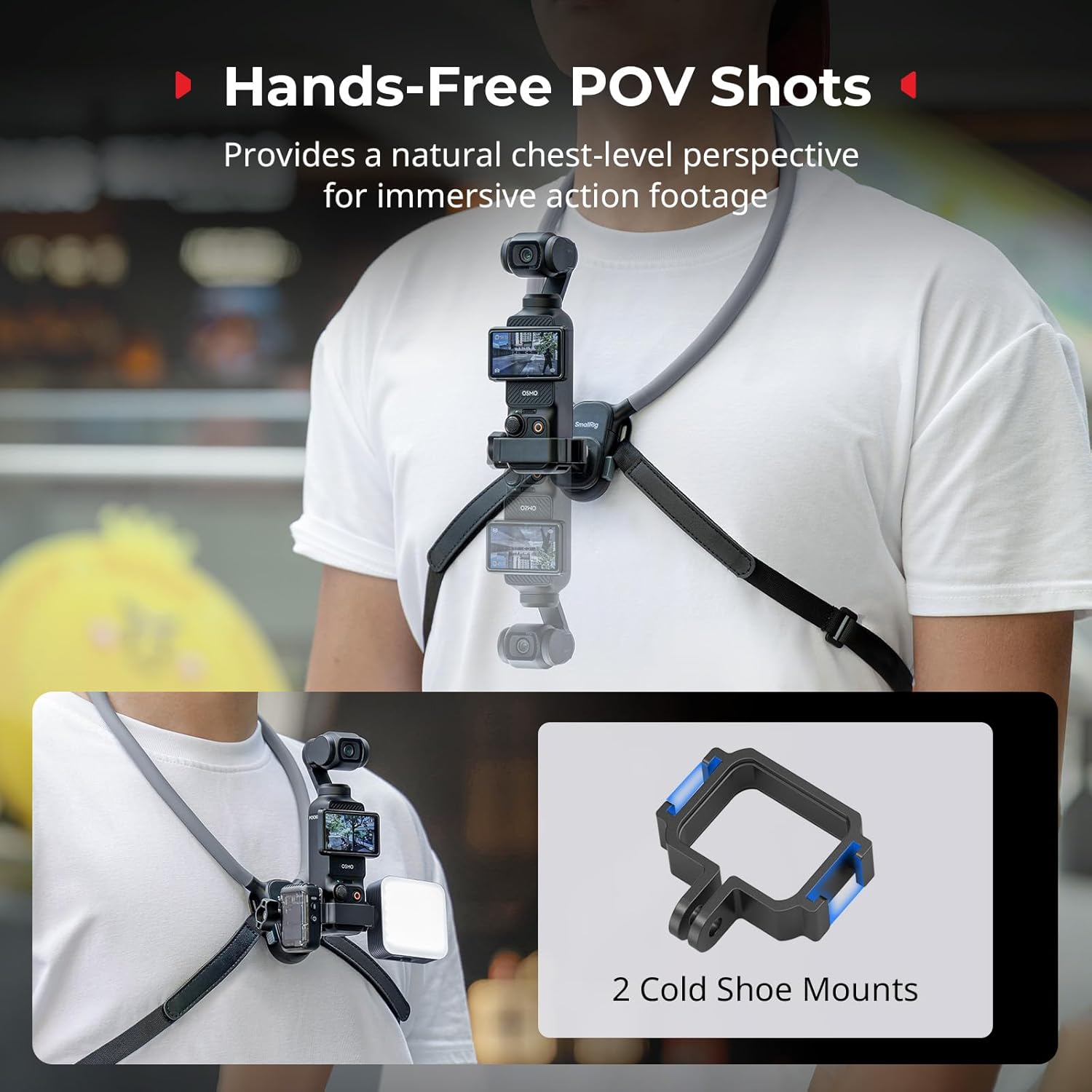 SMALLRIG Magnetic Neck Mount with Chest Strap for Action Cam... - Image 4