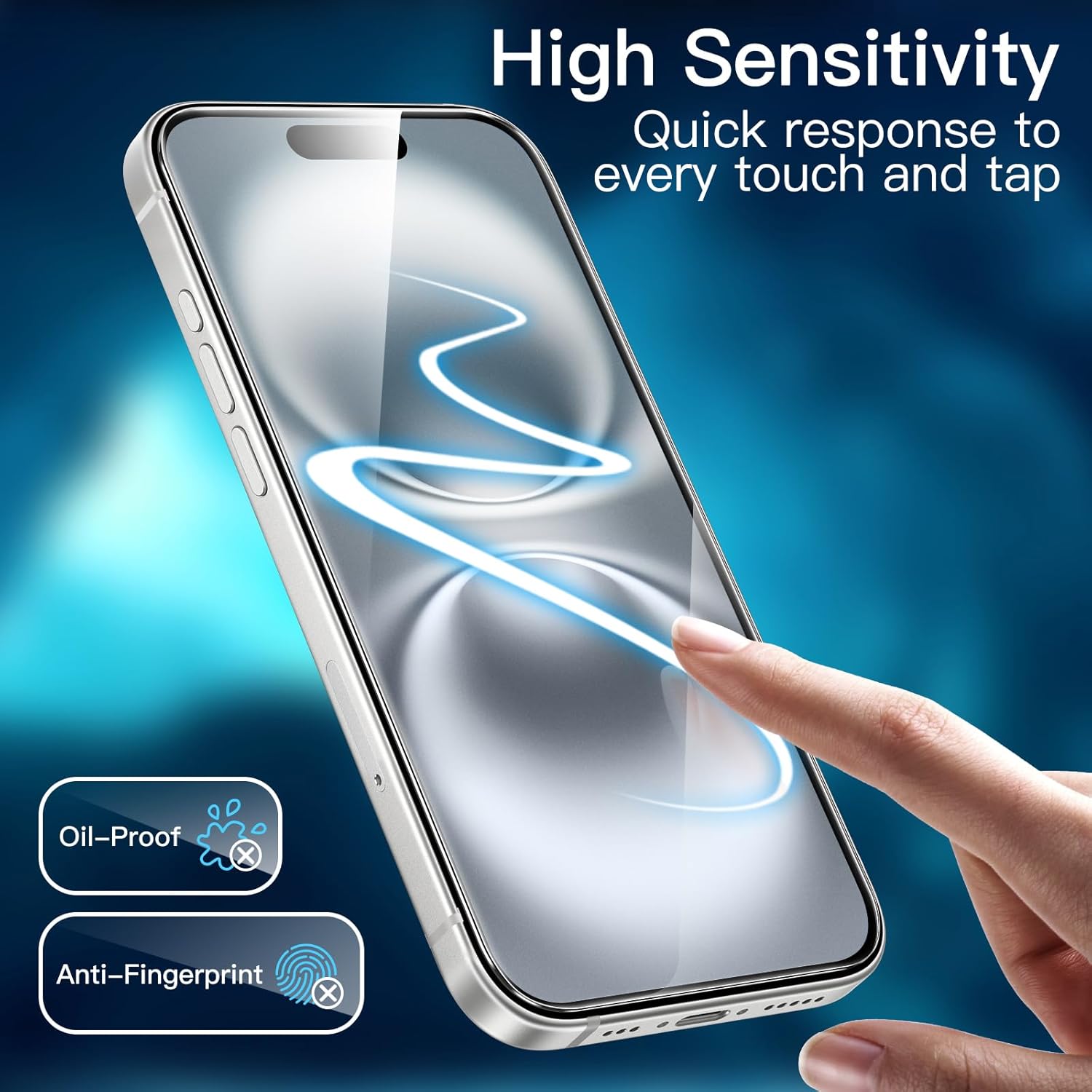 JETech Screen Protector for iPhone 16 6.1-Inch, Tempered Gla... - Image 7