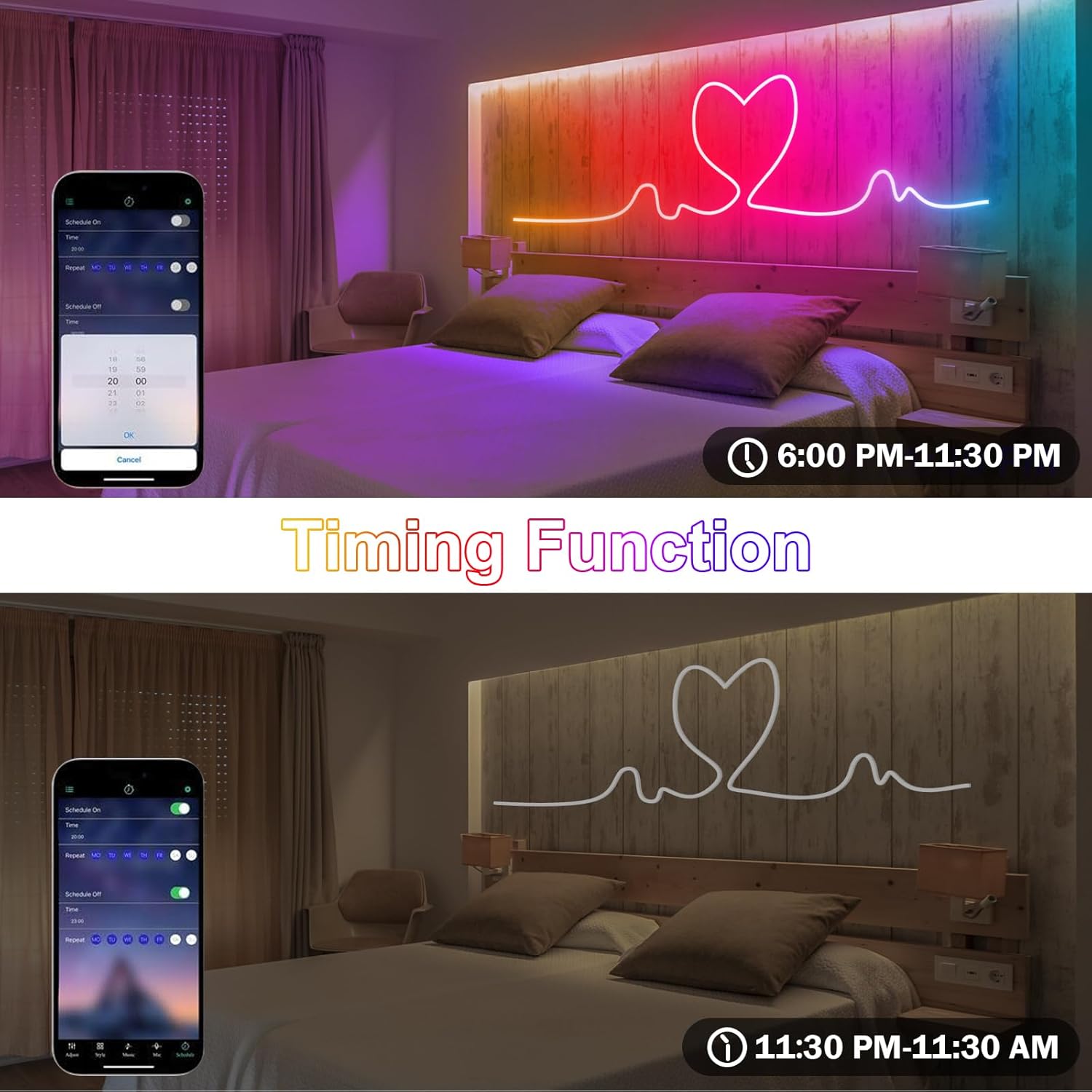 Led Rope Lights,10M RGB LED Neon Rope Lights Control with Re... - Image 7
