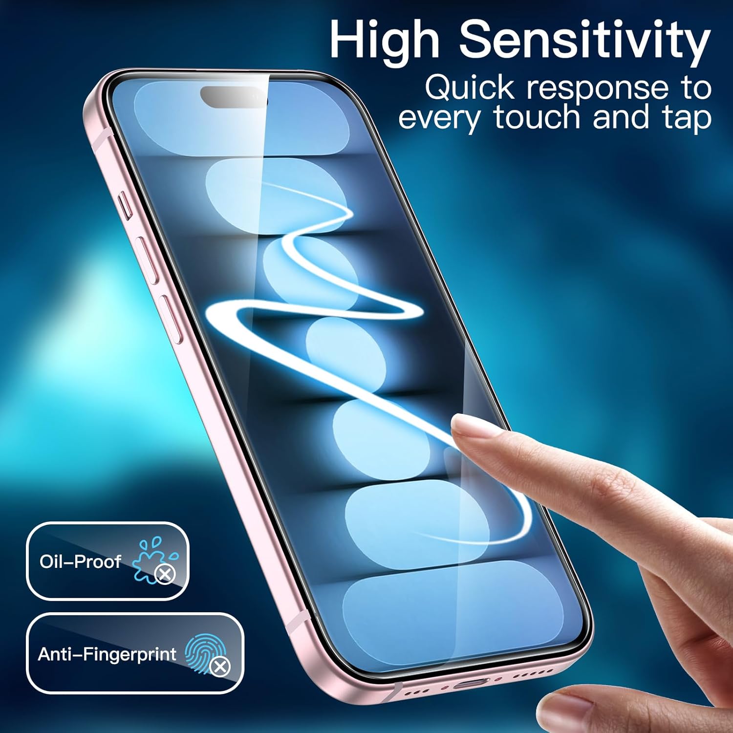 JETech Screen Protector for iPhone 15 6.1-Inch, Tempered Gla... - Image 8