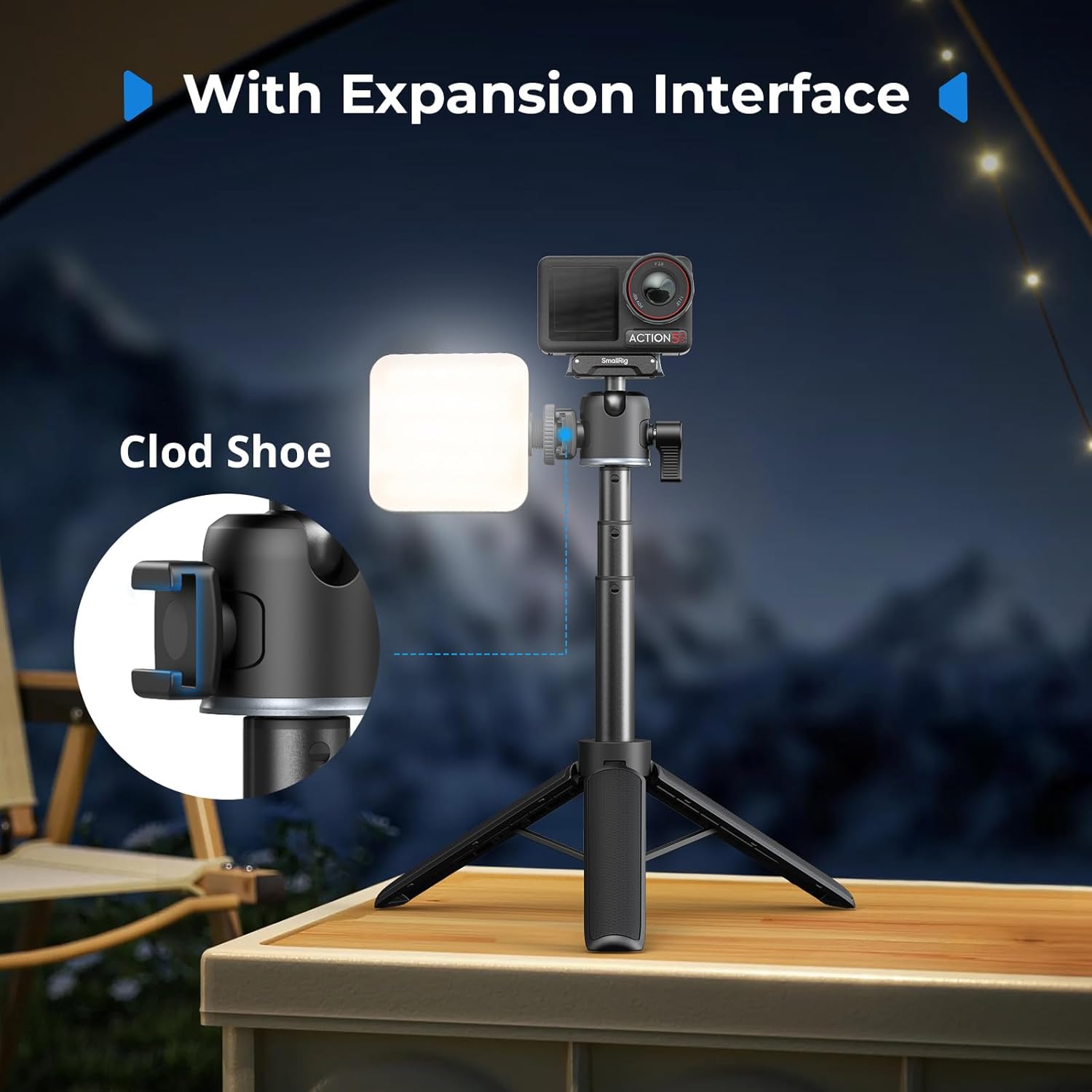 SMALLRIG Action Camera Selfie Stick Quick Release Tripod, 7.... - Image 7