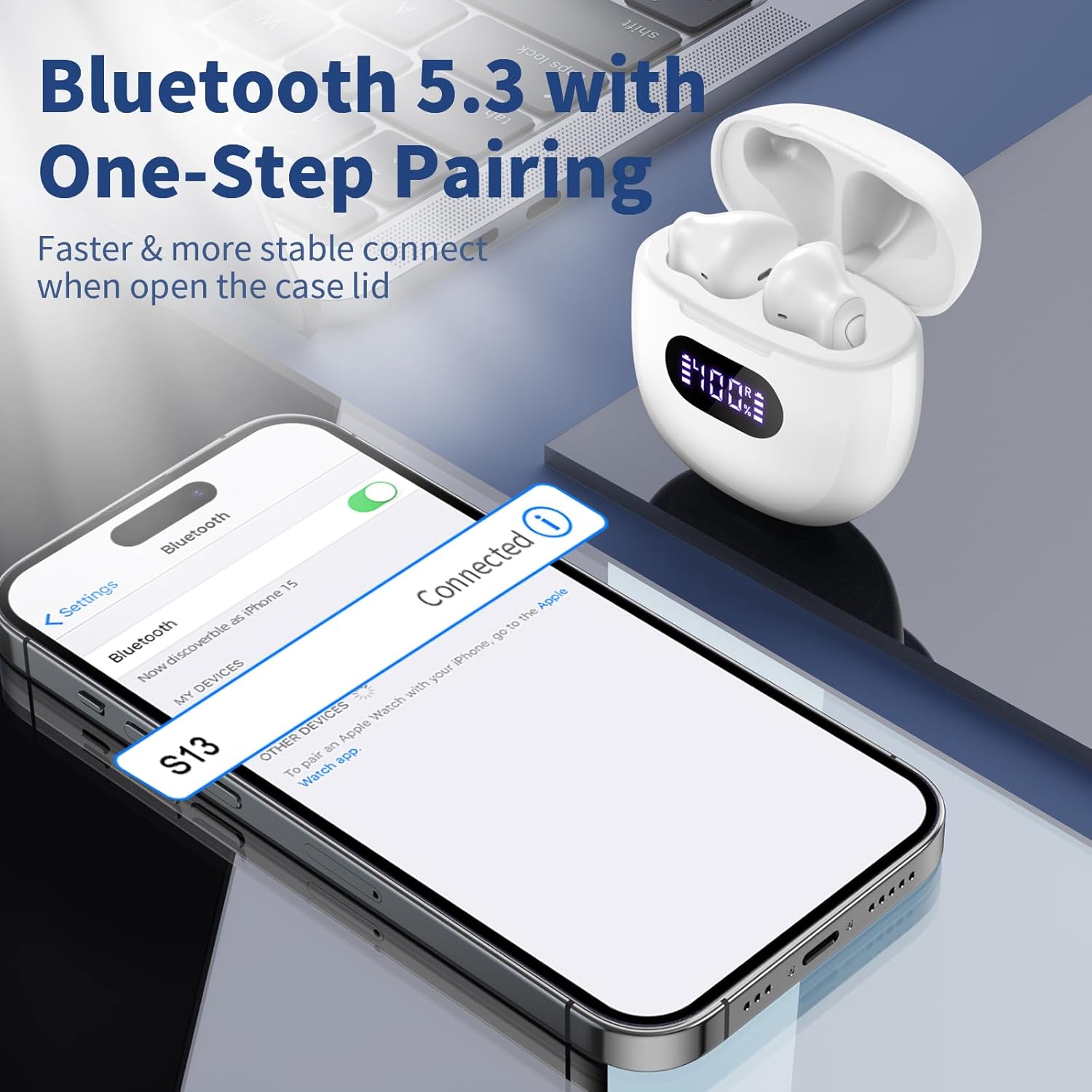 Wireless Earbuds, V5.3 Bluetooth Headphones, 48H Playtime LE... - Image 6