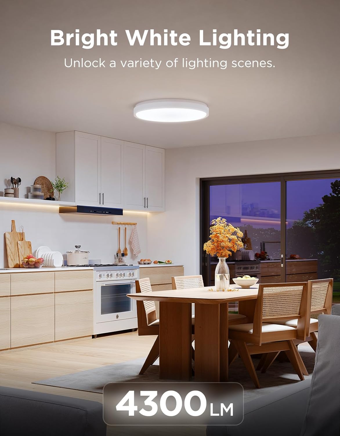 Govee RGBIC Ceiling Light 48.5W, Smart LED Ceiling Light 430... - Image 4