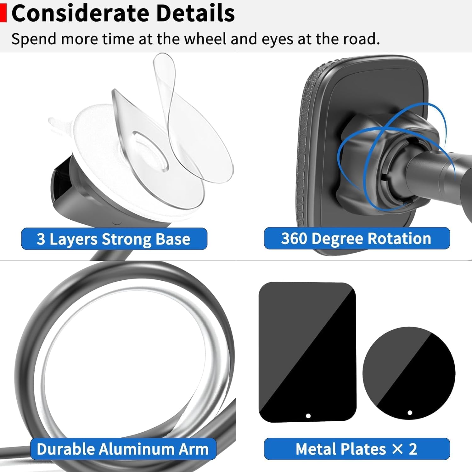 APPS2Car Magnetic Phone Car Mount,Phone Holder for Cars,Magn... - Image 7