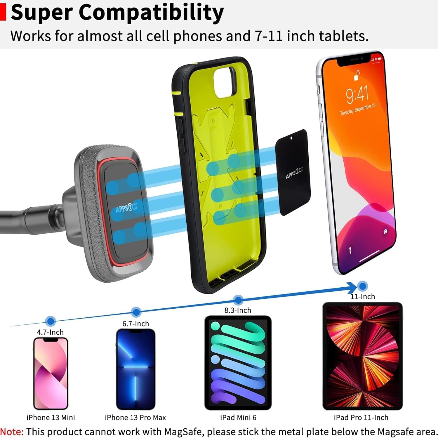 APPS2Car Magnetic Phone Car Mount,Phone Holder for Cars,Magn... - Image 8