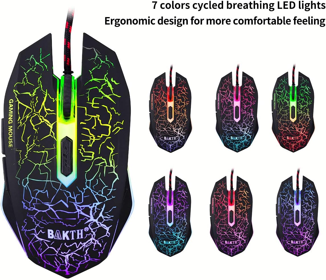 BAKTH Multiple Color Rainbow LED Backlit Mechanical Feeling ... - Image 8