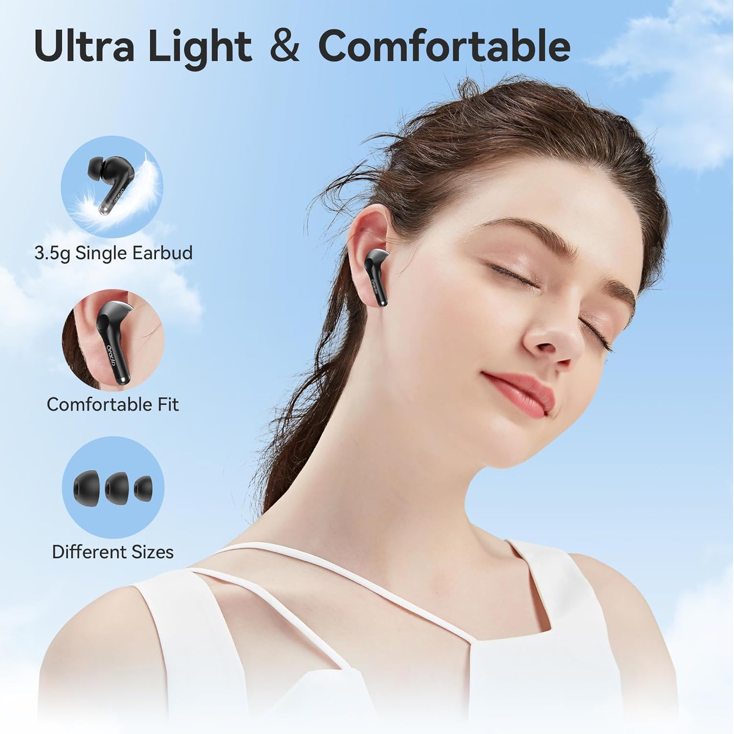 oraolo Headphones Wireless Bluetooth, Wireless Earbuds Noise... - Image 7