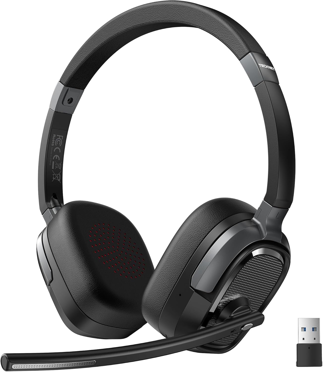 TECKNET 6.0 Bluetooth Headset, Wireless Headset with Microph... - Image 2