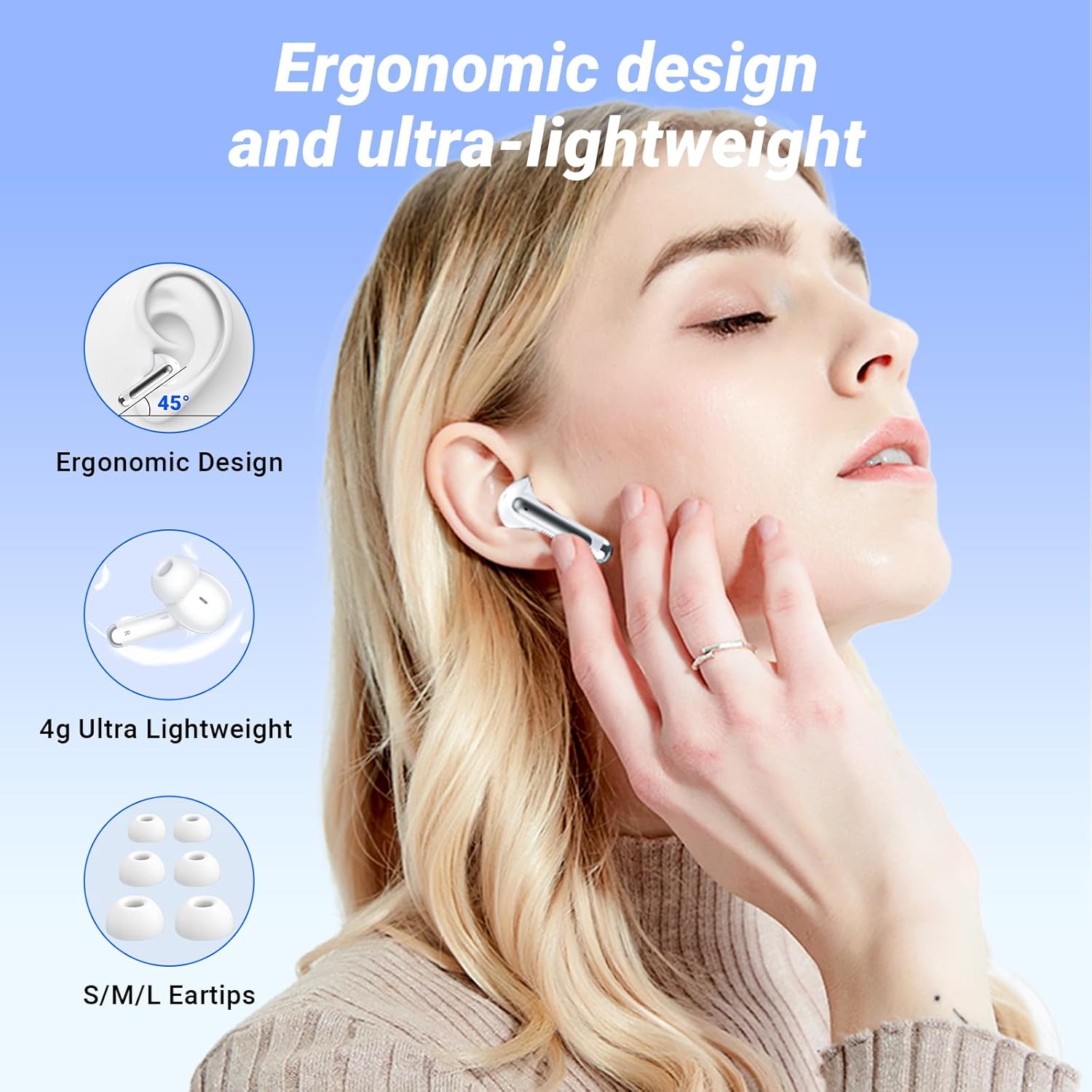 Wireless Earbuds Bluetooth 5.3 Headphones in Ear with 4 ENC ... - Image 8