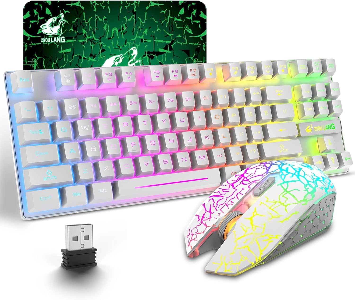 LexonElec T87 Wireless Keyboard and Mouse, Rgb Wireless Mous... - Image 2