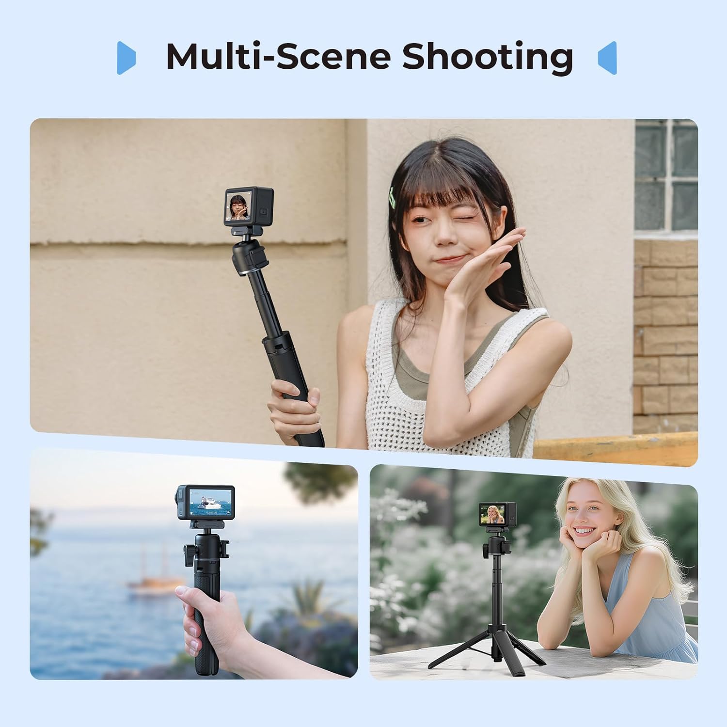 SMALLRIG Action Camera Selfie Stick Quick Release Tripod, 7.... - Image 8