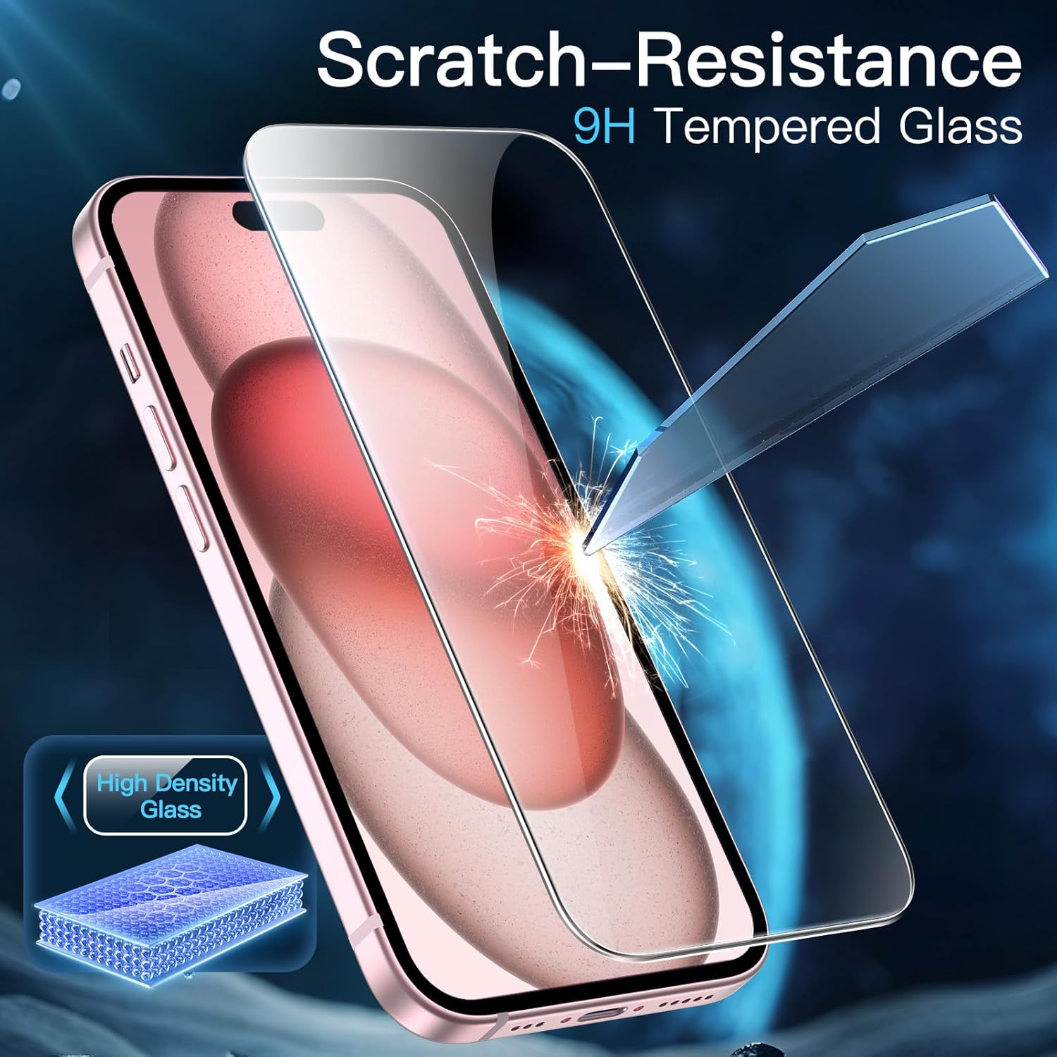 JETech Screen Protector for iPhone 15 6.1-Inch, Tempered Gla... - Image 7