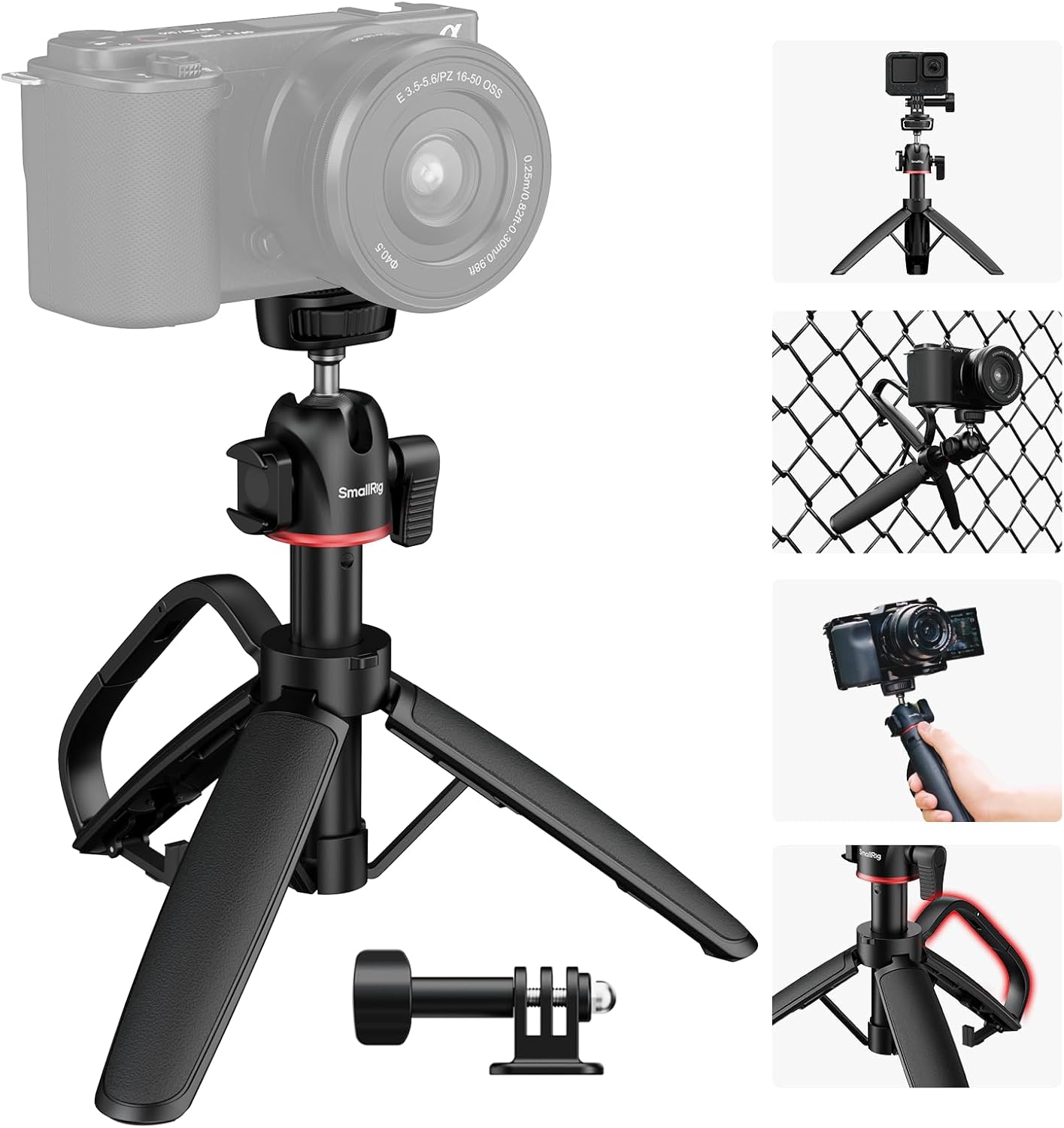 SMALLRIG Portable Mini Desktop Tripod, Tabletop Tripod in Ca...