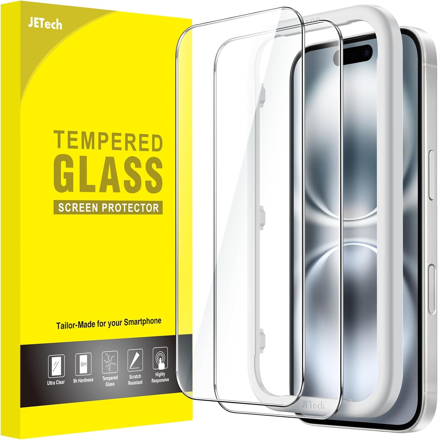 JETech Screen Protector for iPhone 16 6.1-Inch, Tempered Gla... - Image 2