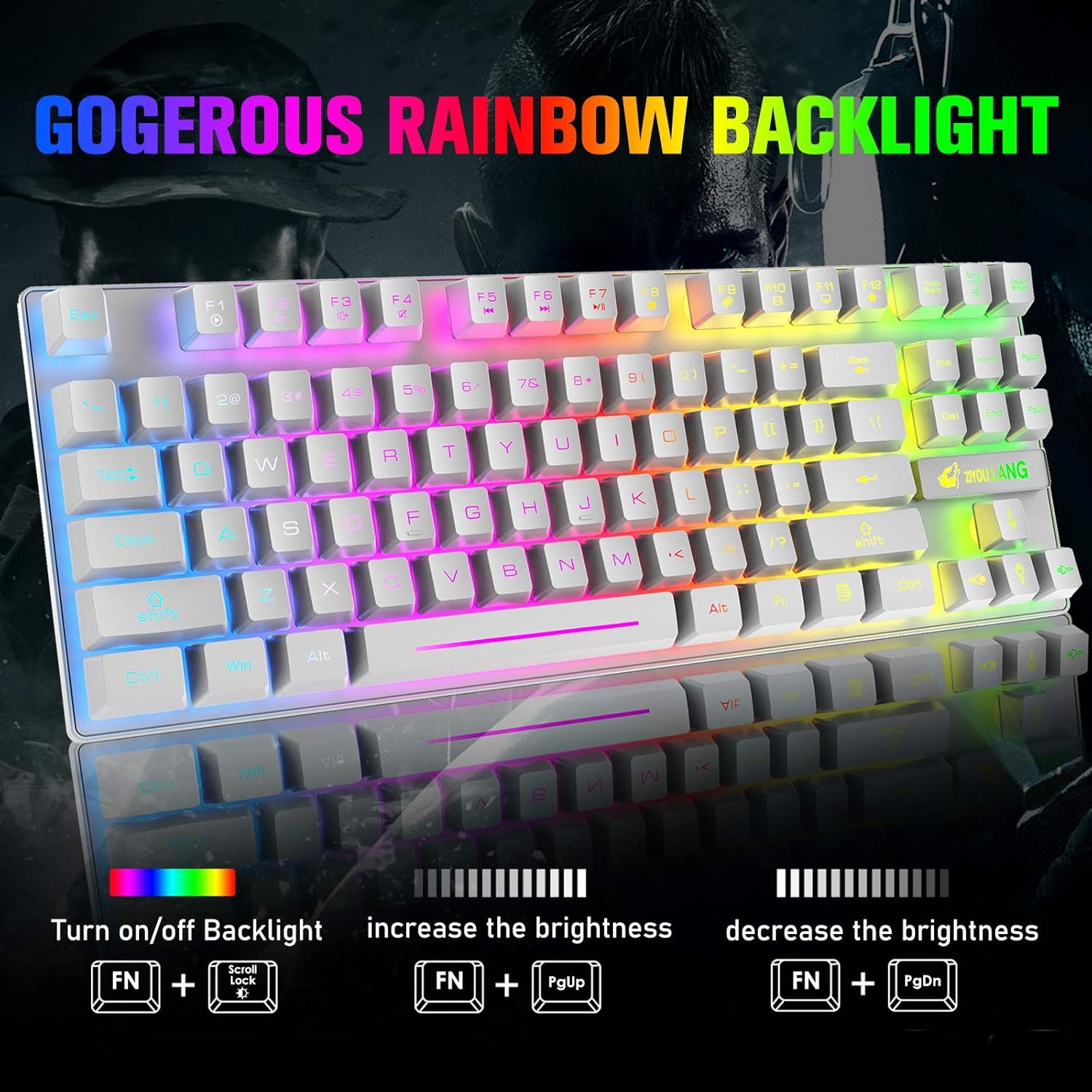 LexonElec T87 Wireless Keyboard and Mouse, Rgb Wireless Mous... - Image 7