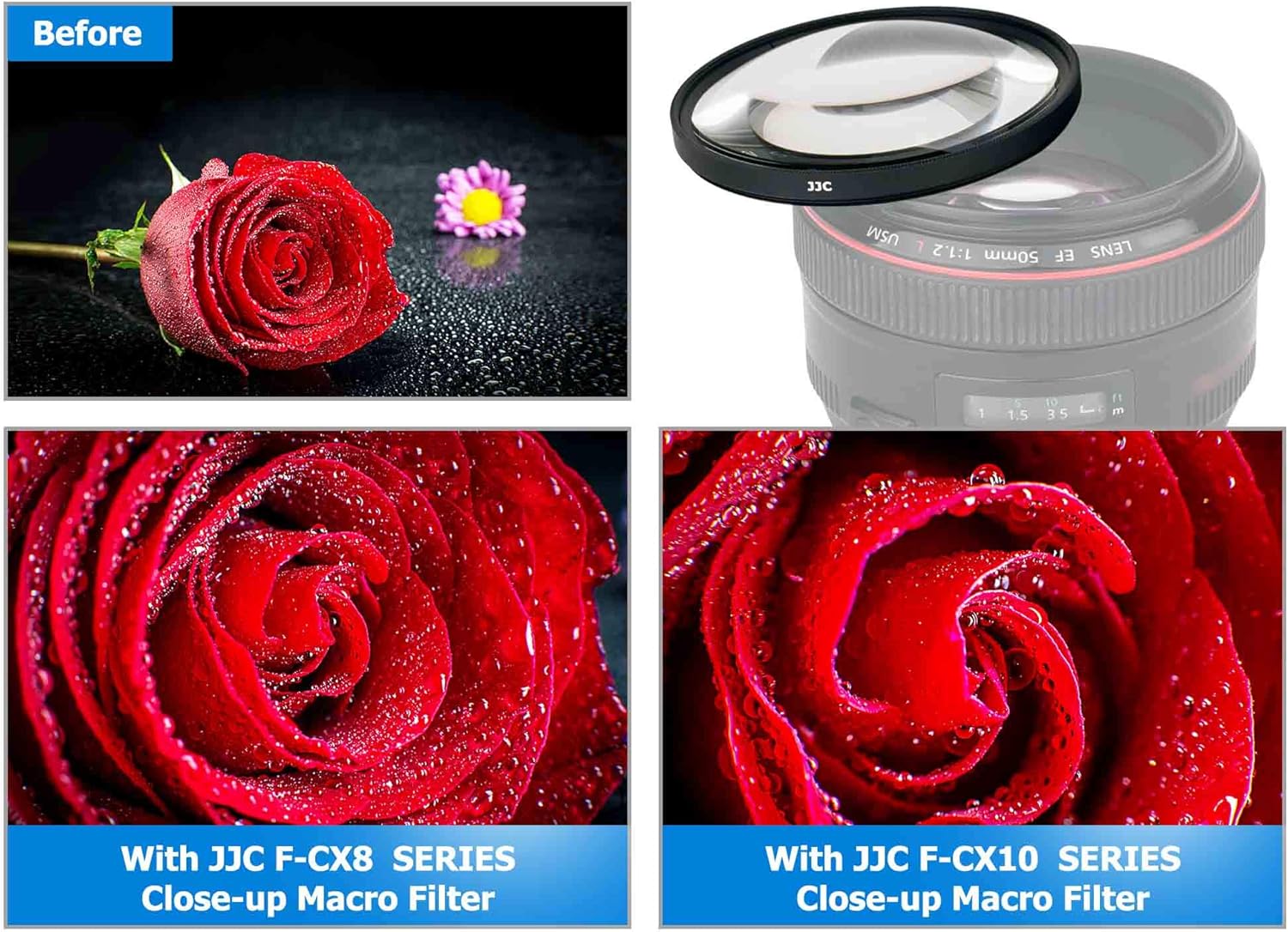 JJC 67mm Close-Up Filter Kit Macro Lens Filter (+2,+4,+8,+10... - Image 5