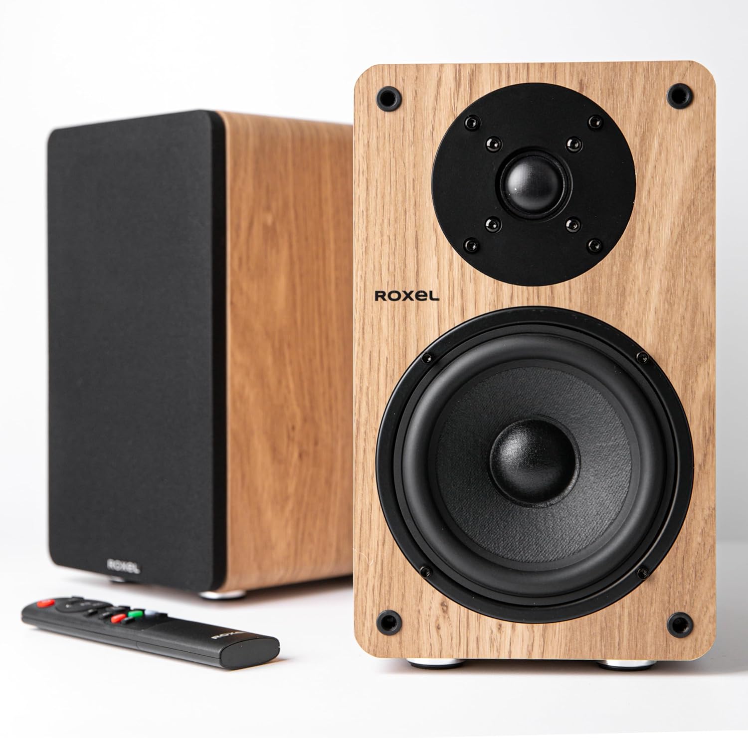 Roxel Onyx Active Bookshelf Speakers, 100-Watt RMS Power, Wi... - Image 2
