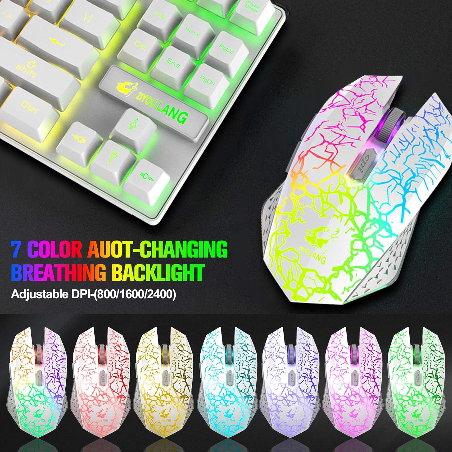 LexonElec T87 Wireless Keyboard and Mouse, Rgb Wireless Mous... - Image 8