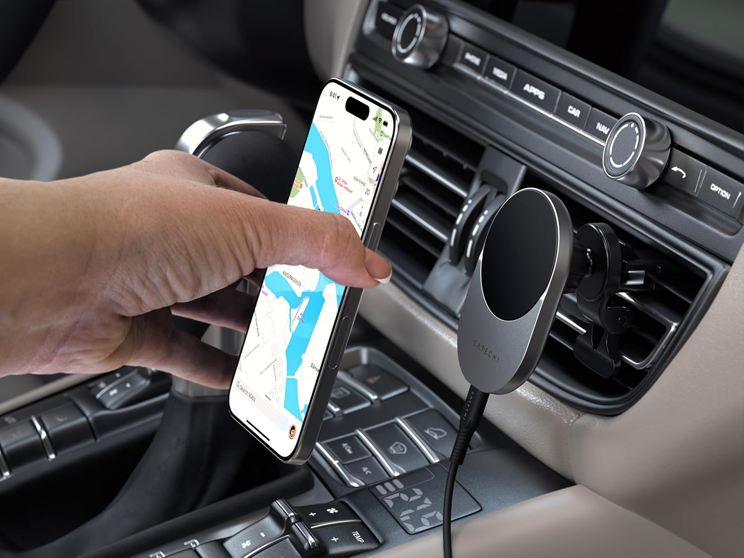 SATECHI Qi2 Wireless Car Charger, Travel Friendly Car Phone ... - Image 9