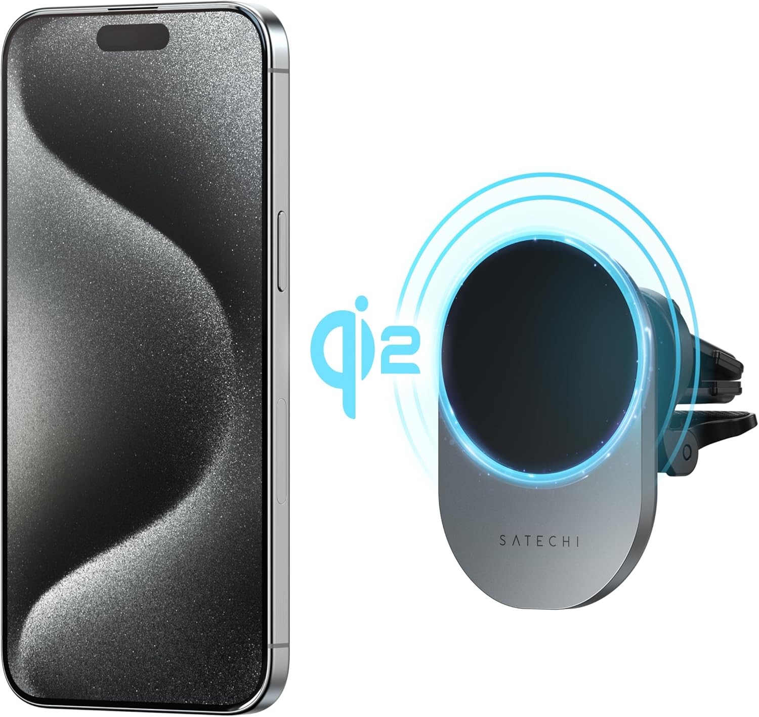 SATECHI Qi2 Wireless Car Charger, Travel Friendly Car Phone ... - Image 3