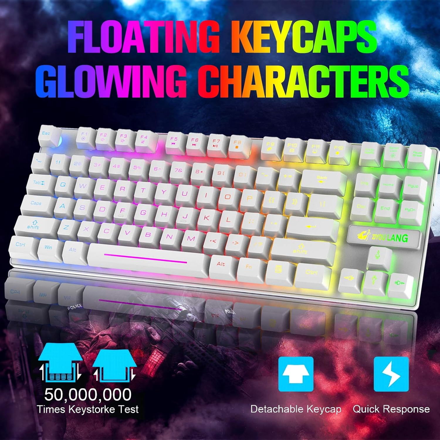 LexonElec T87 Wireless Keyboard and Mouse, Rgb Wireless Mous... - Image 5