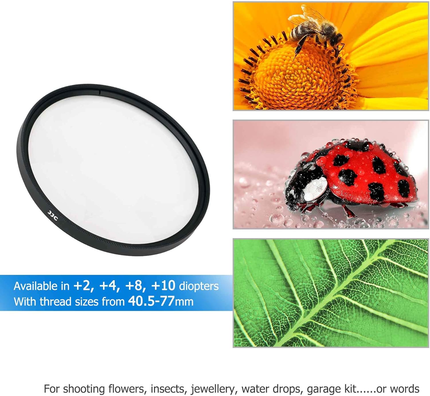 JJC 67mm Close-Up Filter Kit Macro Lens Filter (+2,+4,+8,+10... - Image 3